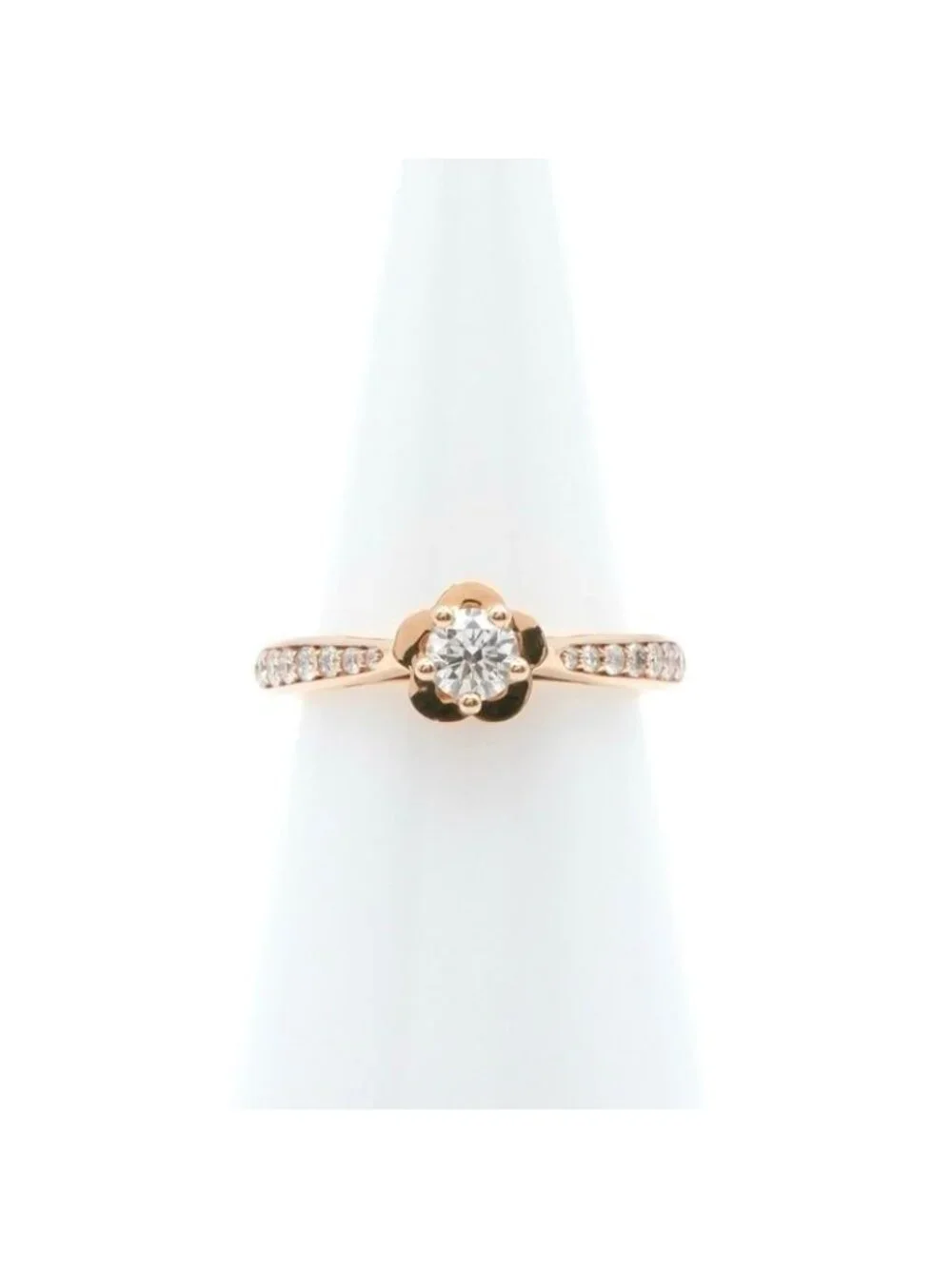 Chanel Ring Pink Gold Camellia Diamond
